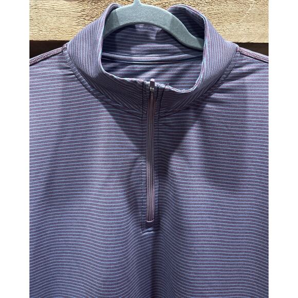 Men’s ONWARD RESERVE Performance Purple/Blue Striped 1/4 Zip Pullover Size M *B3 - Picture 2 of 5